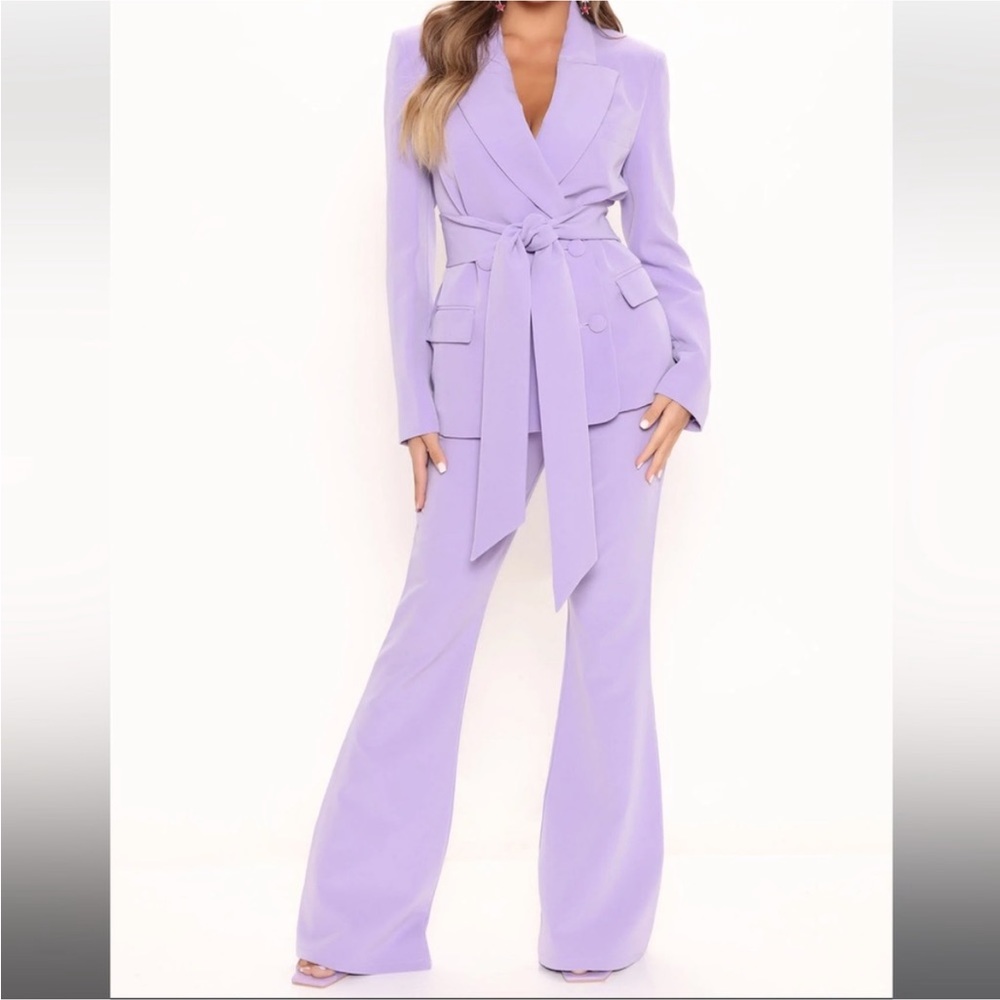 Lavender Fashion Nova Blazer Pants Set 33 Dasia Medium